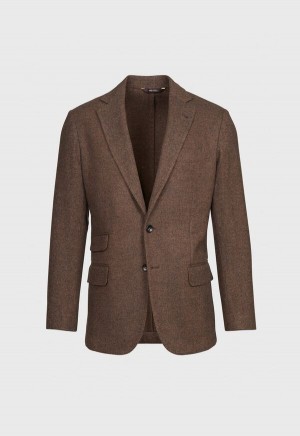 Paul Stuart Solid Wool Soft Constructed Brown | AU_PAUL80284