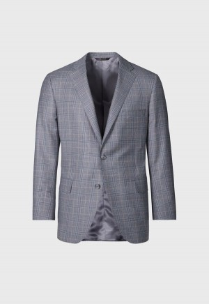 Paul Stuart Super 130s Wool Plaid Paul Grey | AU_PAUL24871