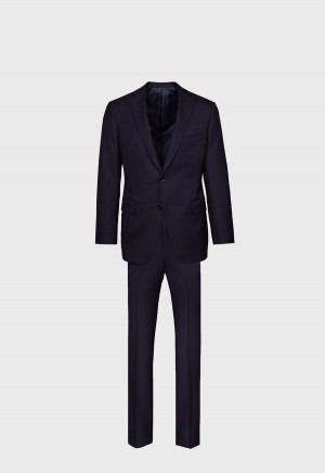 Paul Stuart Super 160s Wool Paul Navy | AU_PAUL72003