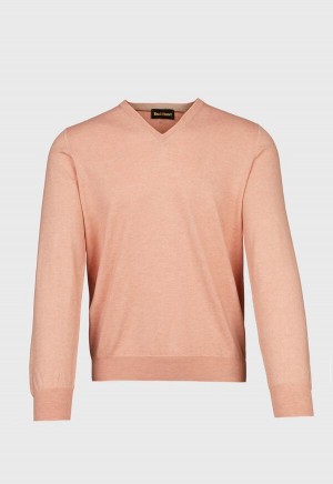 Paul Stuart V-Neck Coral | AU_PAUL38169