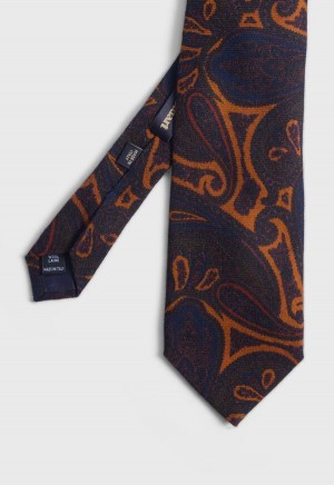 Paul Stuart Wool Paisley Blue | AU_PAUL33308