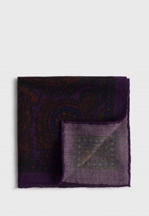 Paul Stuart Wool Paisley Purple | AU_PAUL57158