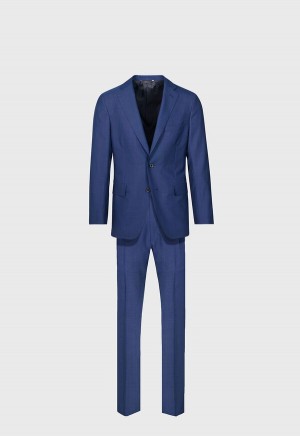 Paul Stuart Wool Pindot Blue | AU_PAUL30535