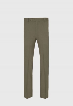 Paul Stuart Wool Twill James Olive | AU_PAUL80037