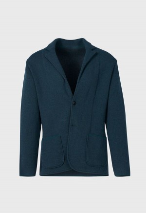 Paul Stuart Wool Twill Knit Jacket Green | AU_PAUL99852