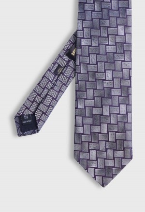 Paul Stuart Woven Silk Deco Purple | AU_PAUL49920