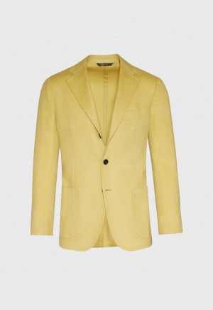 Paul Stuart Yellow Cashmere Soft Yellow | AU_PAUL15711