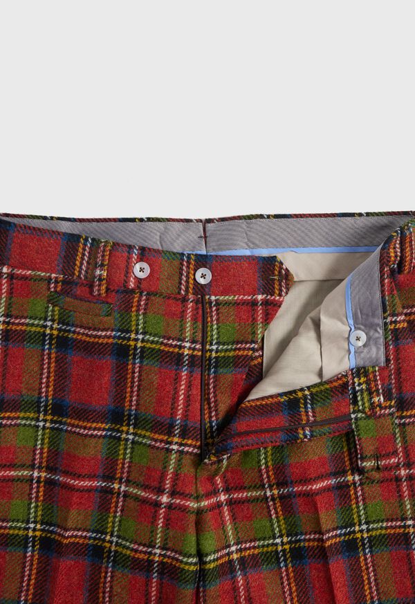 Paul Stuart Anthony Wool Plaid Red | AU_PAUL76387