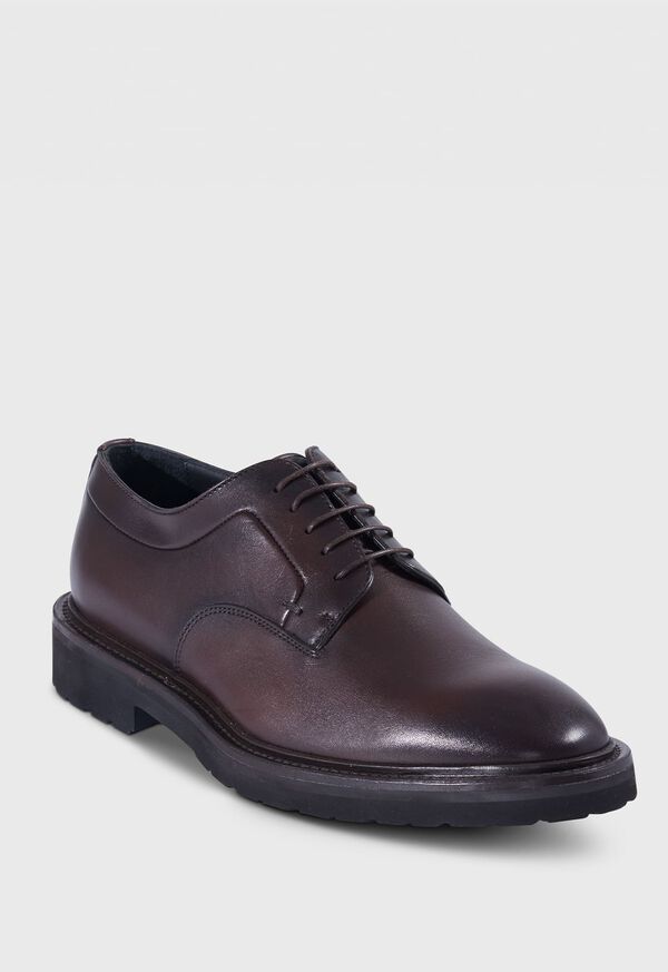 Paul Stuart Bartlett Leather Derby Dark Brown | AU_PAUL79411