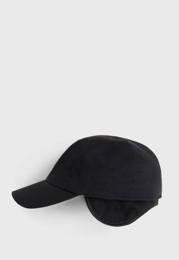 Paul Stuart Baseball Cap with Ear Flaps Black | AU_PAUL65235