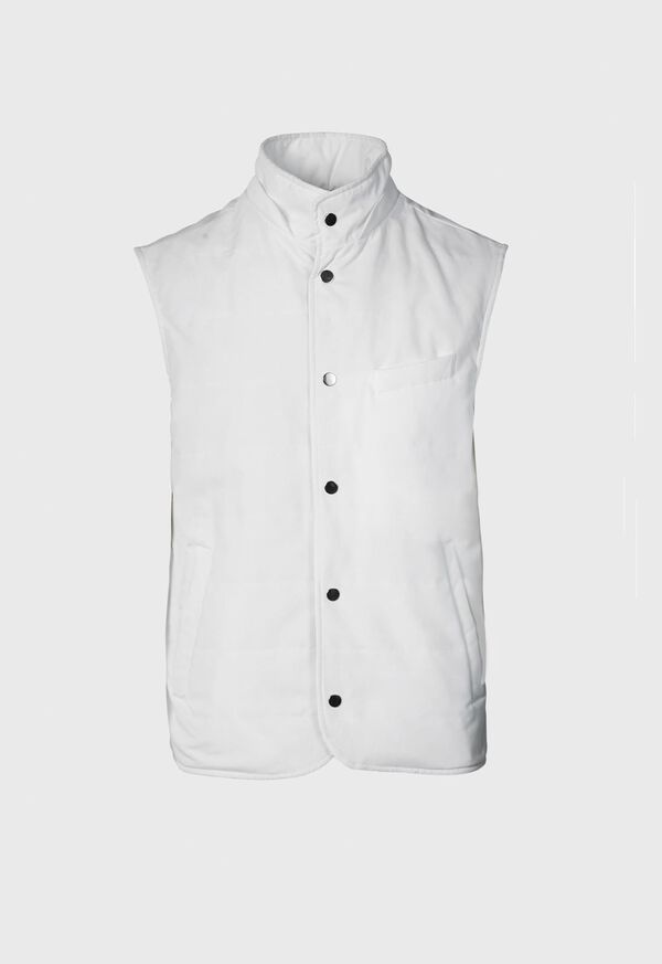 Paul Stuart Belsetta Vest with Removable Hood White | AU_PAUL58532