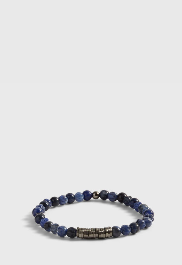 Paul Stuart Blue Sodalite Beads with Black Rhodium Plated Sterling Silver Blue | AU_PAUL46050