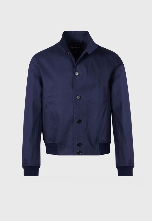 Paul Stuart Bonded Cotton Bomber Jacket Navy | AU_PAUL31932