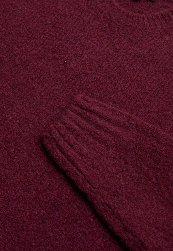 Paul Stuart Bouclé Knit Crewneck Burgundy | AU_PAUL55885