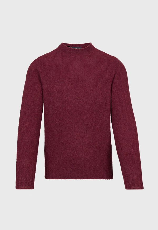 Paul Stuart Bouclé Knit Crewneck Burgundy | AU_PAUL55885