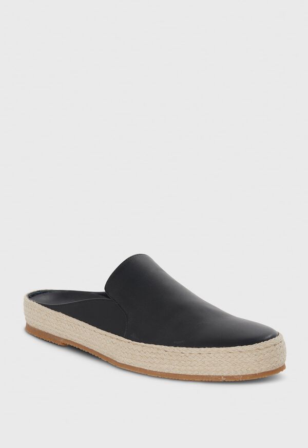 Paul Stuart Caribe Leather Espadrille Black | AU_PAUL36936