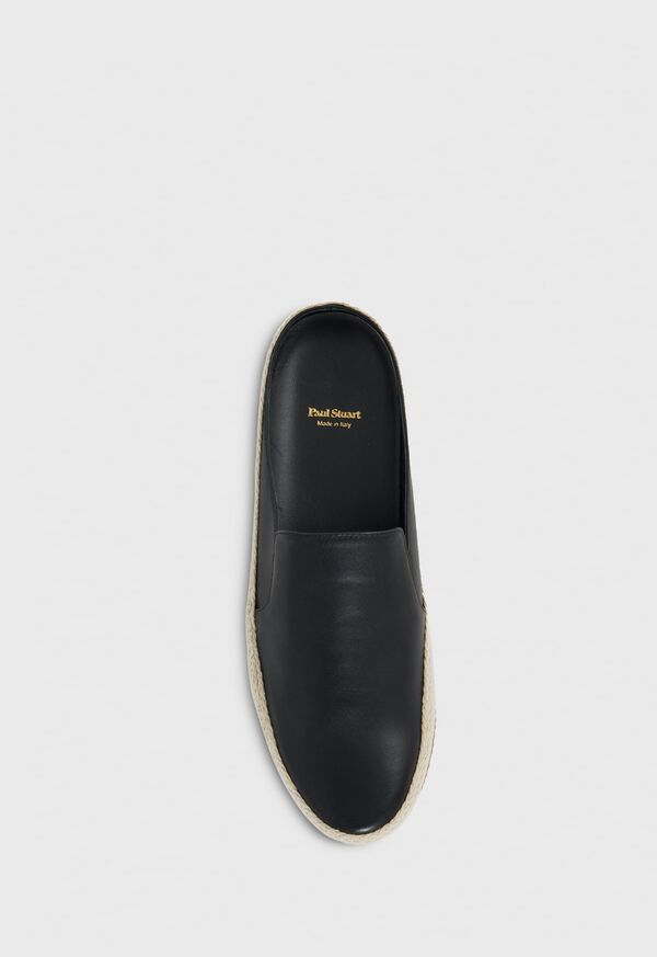 Paul Stuart Caribe Leather Espadrille Black | AU_PAUL36936