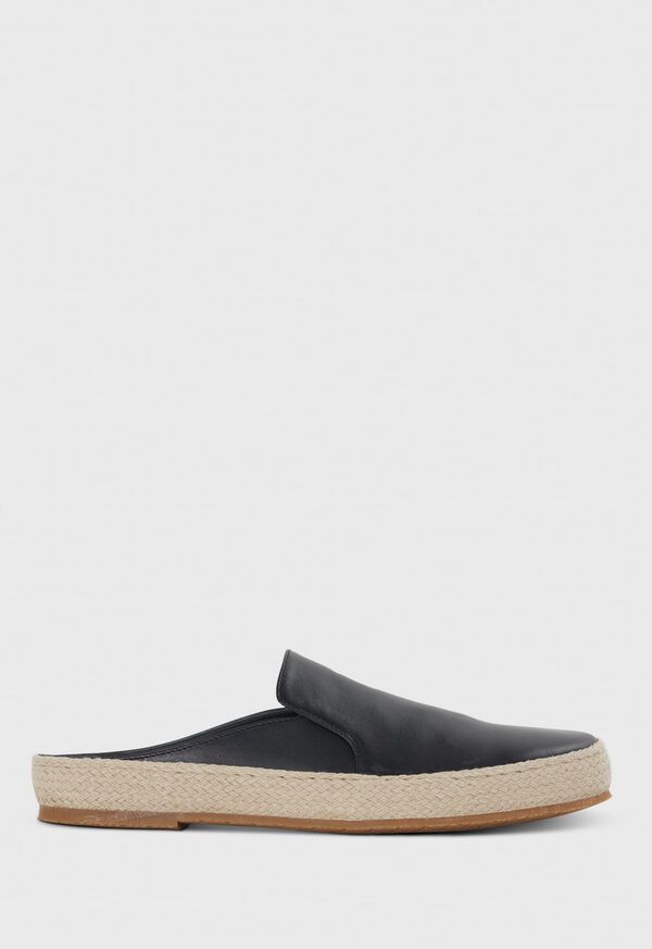 Paul Stuart Caribe Leather Espadrille Black | AU_PAUL36936