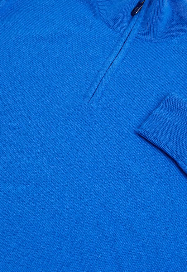 Paul Stuart Cashmere 1/4 Zip Royal Blue | AU_PAUL32224