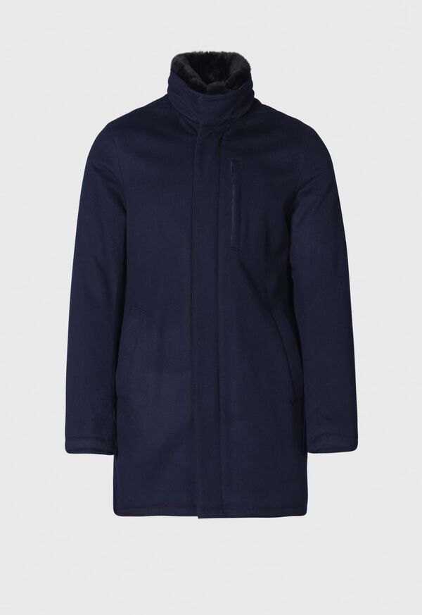 Paul Stuart Cashmere Car Coat Navy | AU_PAUL47588