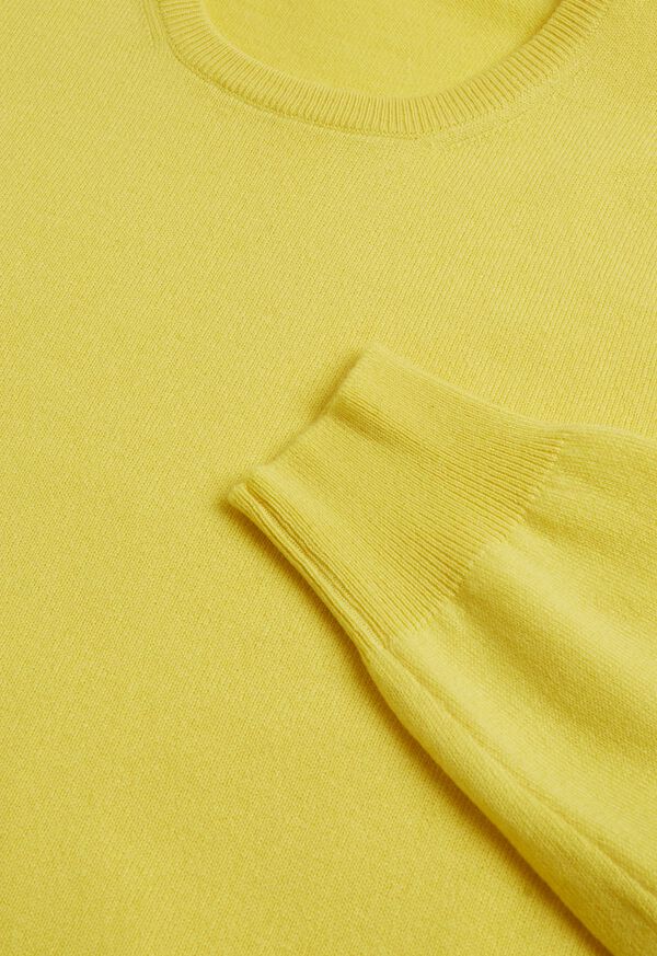 Paul Stuart Cashmere Crewneck Light Yellow | AU_PAUL39004