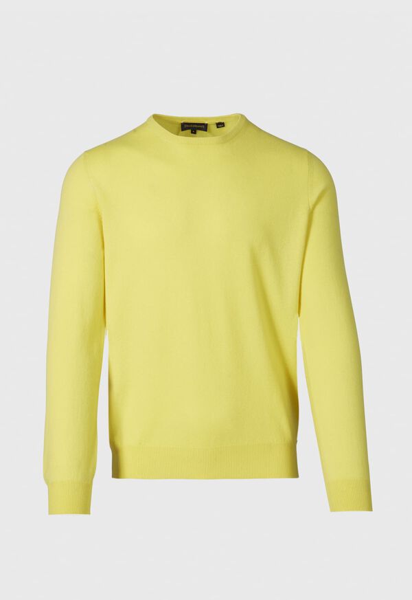 Paul Stuart Cashmere Crewneck Light Yellow | AU_PAUL39004