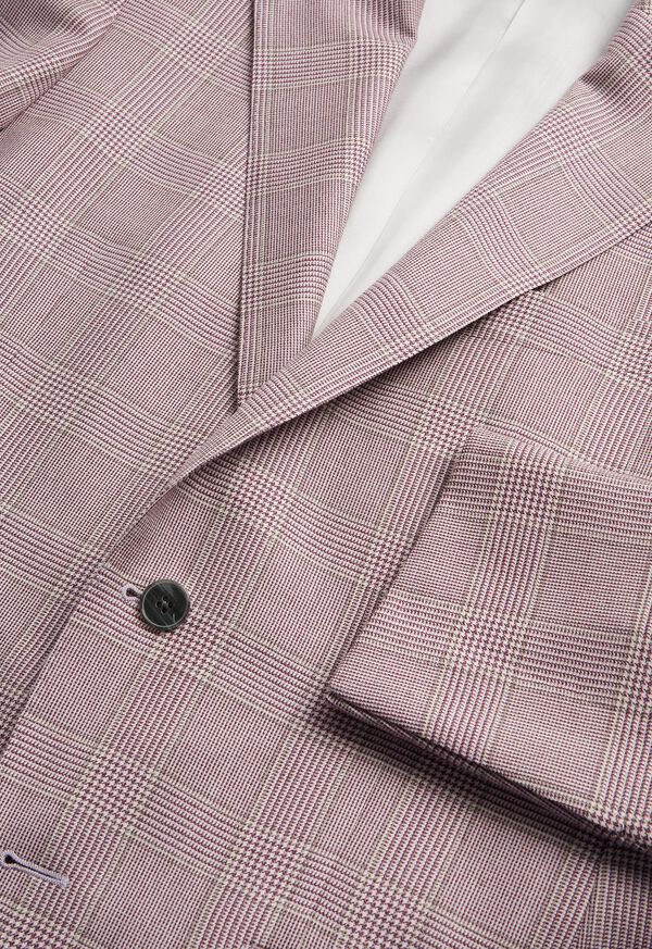 Paul Stuart Cashmere Glen Plaid Purple | AU_PAUL73766