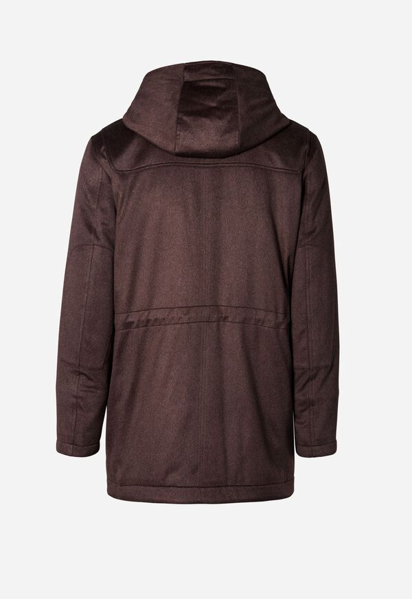 Paul Stuart Cashmere Parka with Hood Dark Brown | AU_PAUL97500