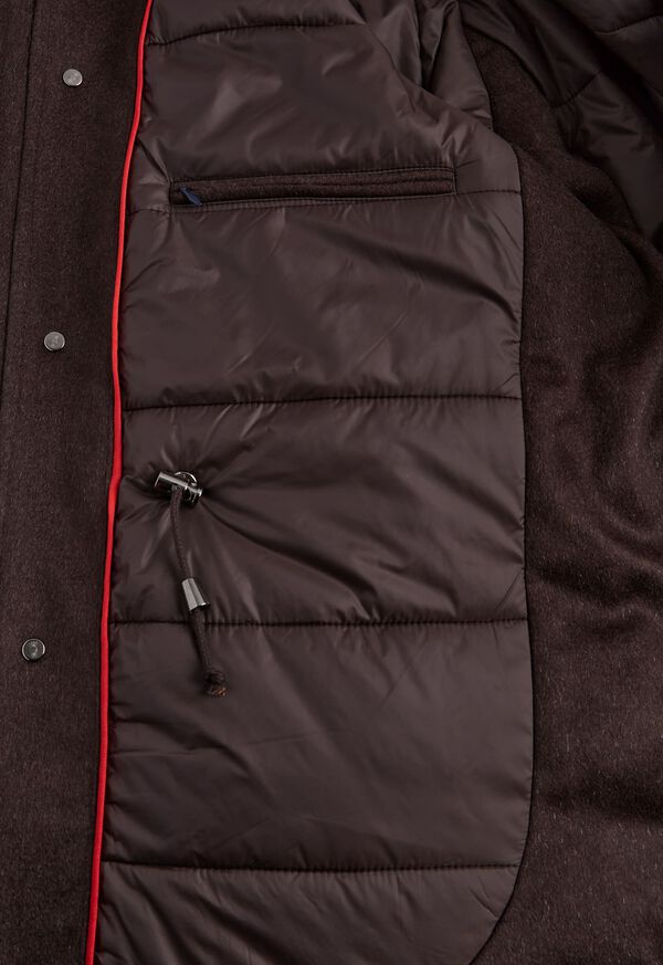 Paul Stuart Cashmere Parka with Hood Dark Brown | AU_PAUL97500