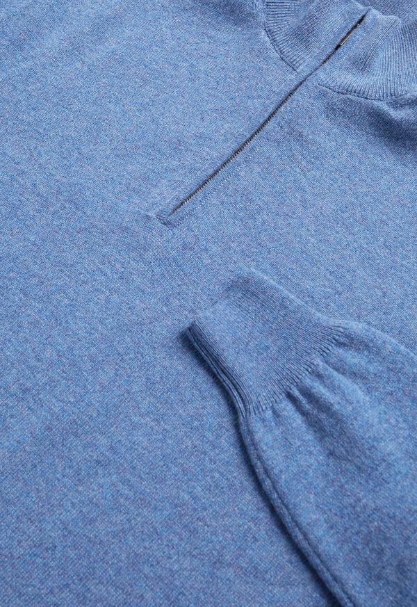 Paul Stuart Cashmere Quarter Zip Blue | AU_PAUL21414