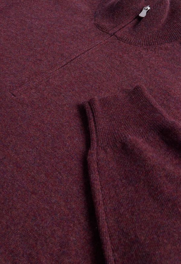 Paul Stuart Cashmere Quarter Zip Pullover Claret | AU_PAUL23578