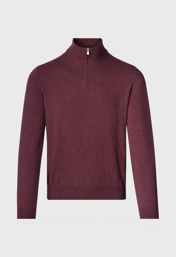 Paul Stuart Cashmere Quarter Zip Pullover Claret | AU_PAUL23578