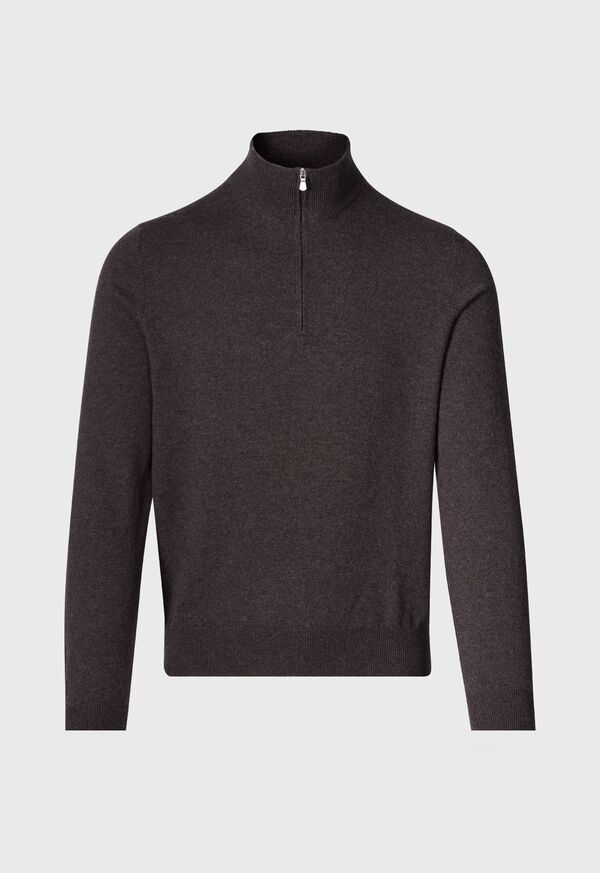 Paul Stuart Cashmere Quarter Zip Pullover Light Brown | AU_PAUL86582