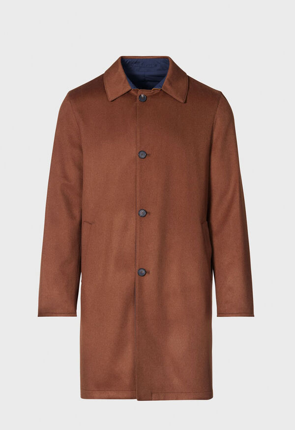 Paul Stuart Cashmere Reversible Coat Navy / Brown | AU_PAUL94953