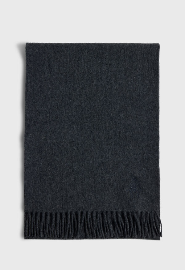 Paul Stuart Cashmere Scarf with Fringe Grey | AU_PAUL67367