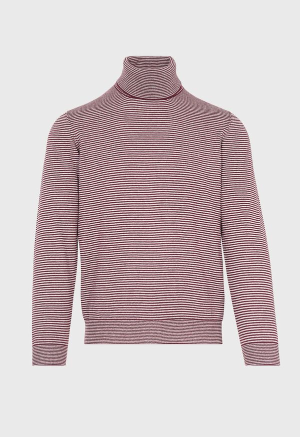 Paul Stuart Cashmere Stripe Turtleneck Brown | AU_PAUL80674