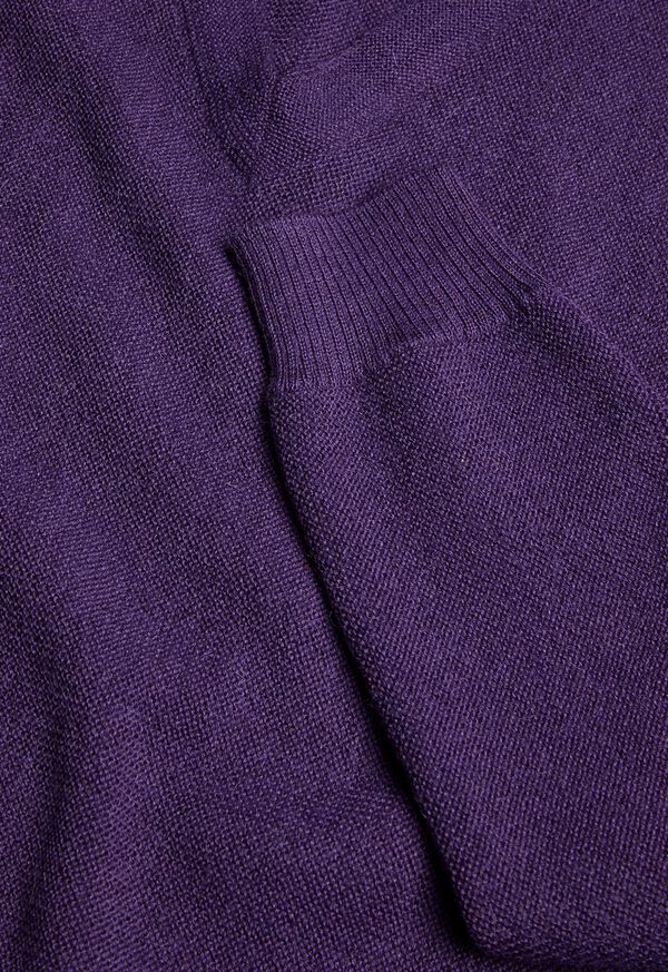 Paul Stuart Classic Alpaca Links V-Neck Purple | AU_PAUL19928