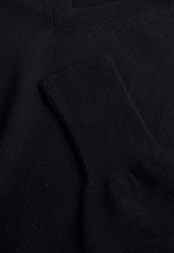 Paul Stuart Classic Cashmere Double Ply V-Neck Black | AU_PAUL76794