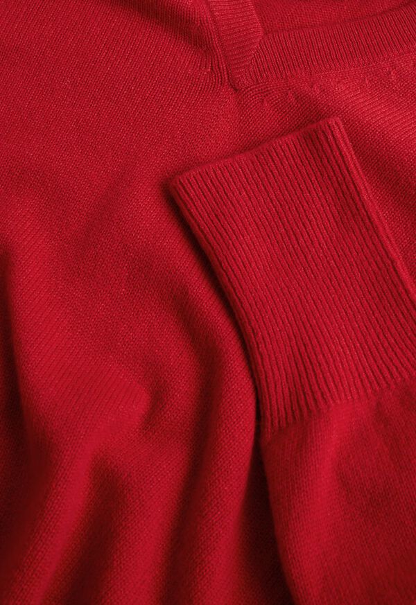 Paul Stuart Classic Cashmere Double Ply V-Neck Red | AU_PAUL62243