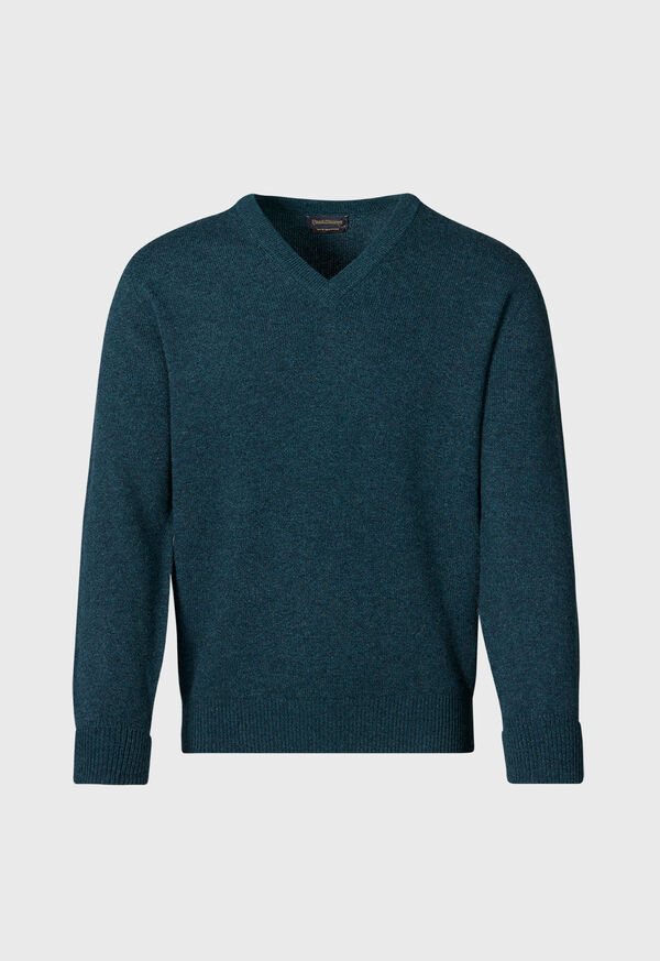 Paul Stuart Classic Cashmere Double Ply V-Neck Blue | AU_PAUL51510