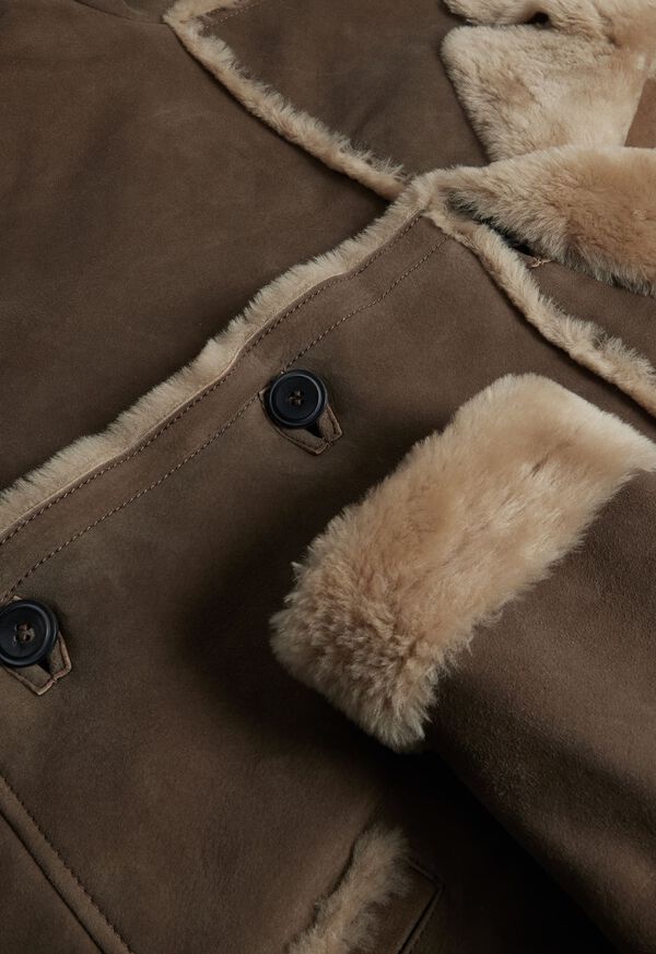 Paul Stuart Classic Shearling Coat Brown | AU_PAUL14068