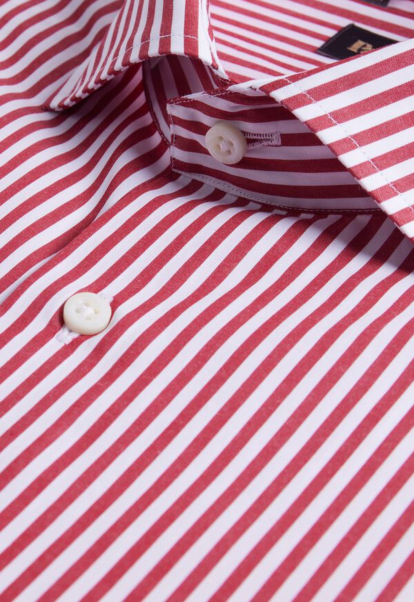 Paul Stuart Cotton Bengal Stripe Red / White | AU_PAUL62309