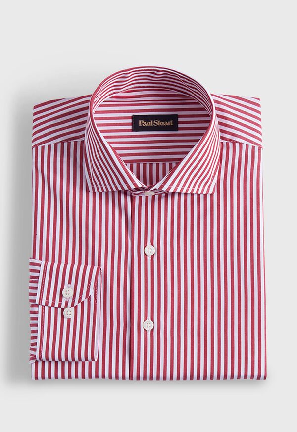 Paul Stuart Cotton Bengal Stripe Red / White | AU_PAUL62309