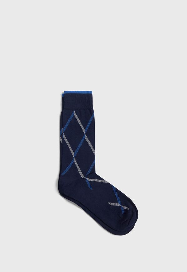 Paul Stuart Cotton Blend Argyle Navy | AU_PAUL77426