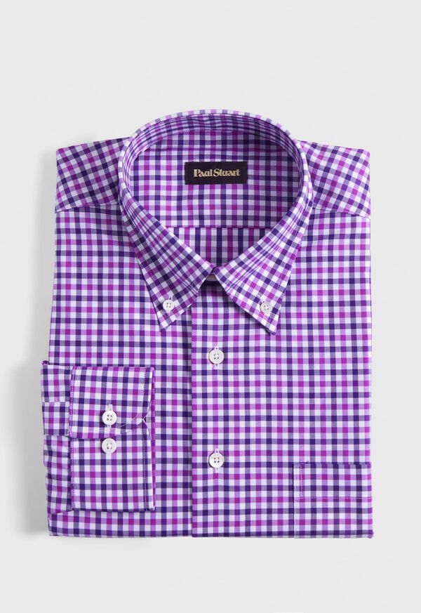 Paul Stuart Cotton Check Purple | AU_PAUL72374