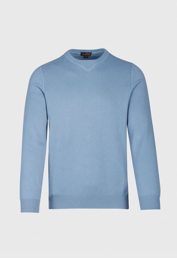 Paul Stuart Cotton Crewneck Light Blue | AU_PAUL54486