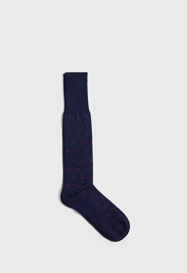 Paul Stuart Cotton Dotted Navy / Red | AU_PAUL67389