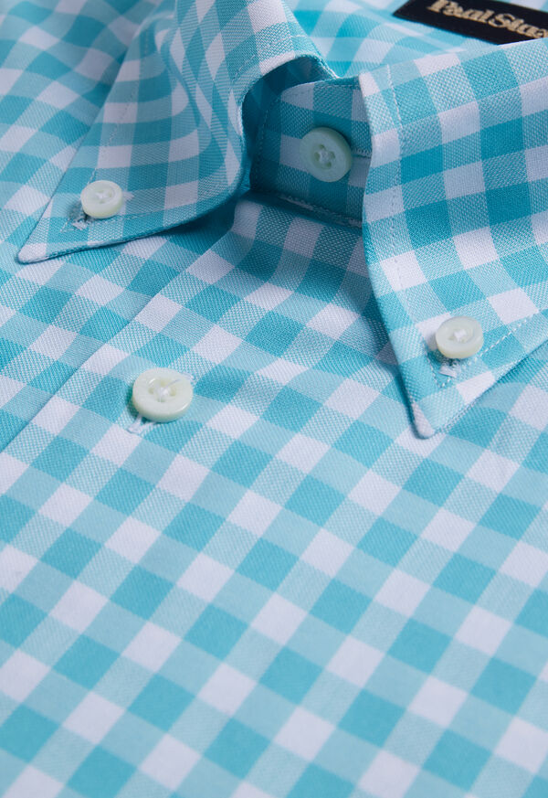 Paul Stuart Cotton Gingham Mint | AU_PAUL57035