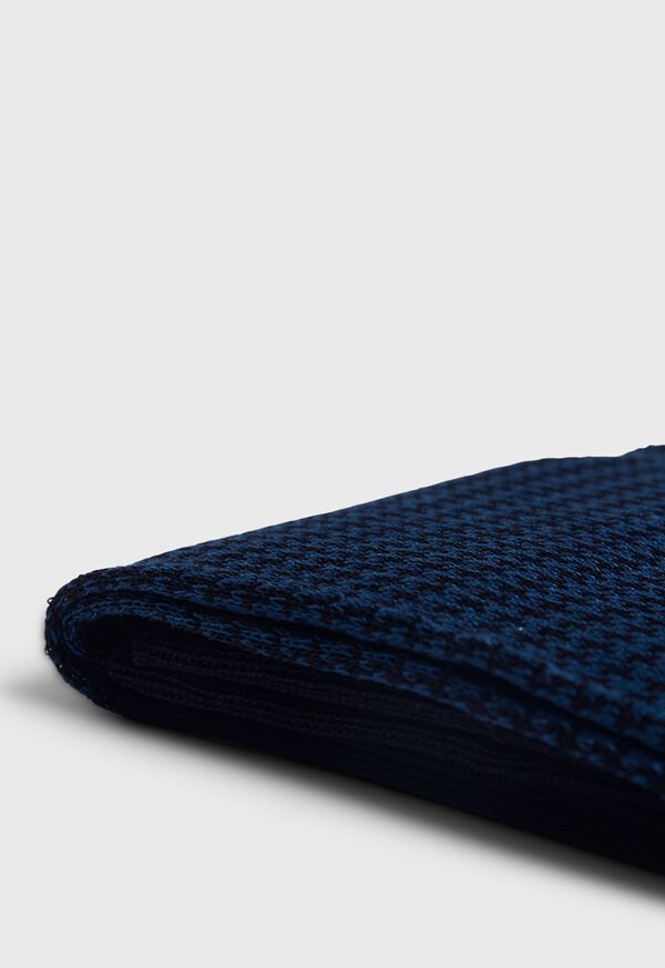 Paul Stuart Cotton Houndstooth Navy | AU_PAUL12516