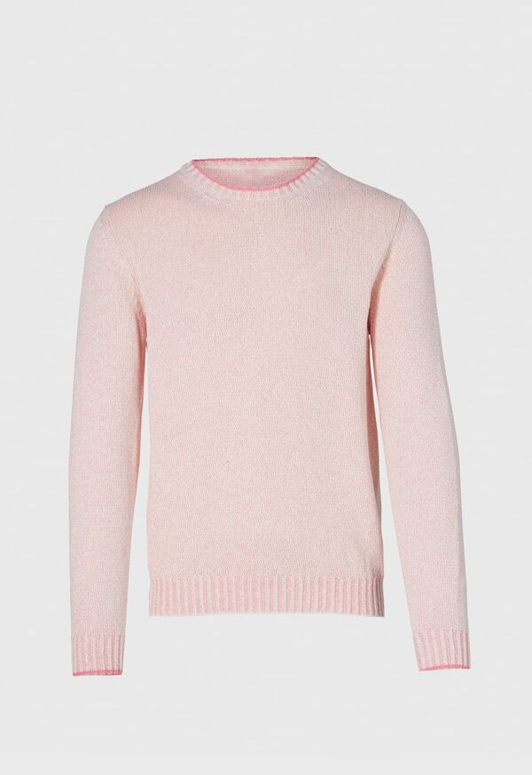 Paul Stuart Cotton Mouliné Crewneck Pink | AU_PAUL65256